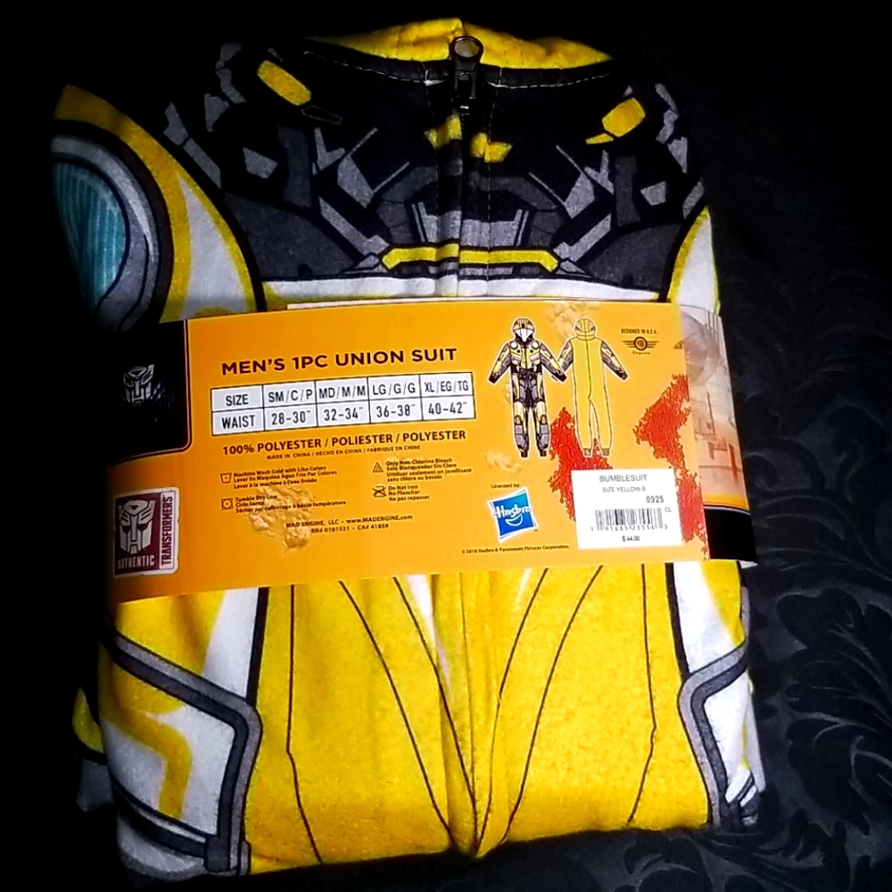 Mens 1pc Bumblee Bee suit